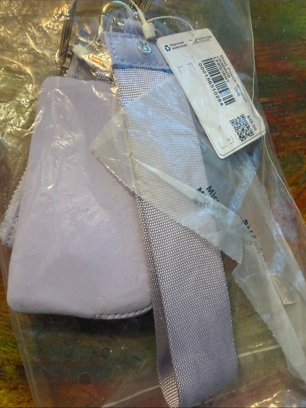 lululemon athletica Lavender Dual Pouch Wristlet Key Card Pouch Set w.Strap NWT - Picture 3 of 10